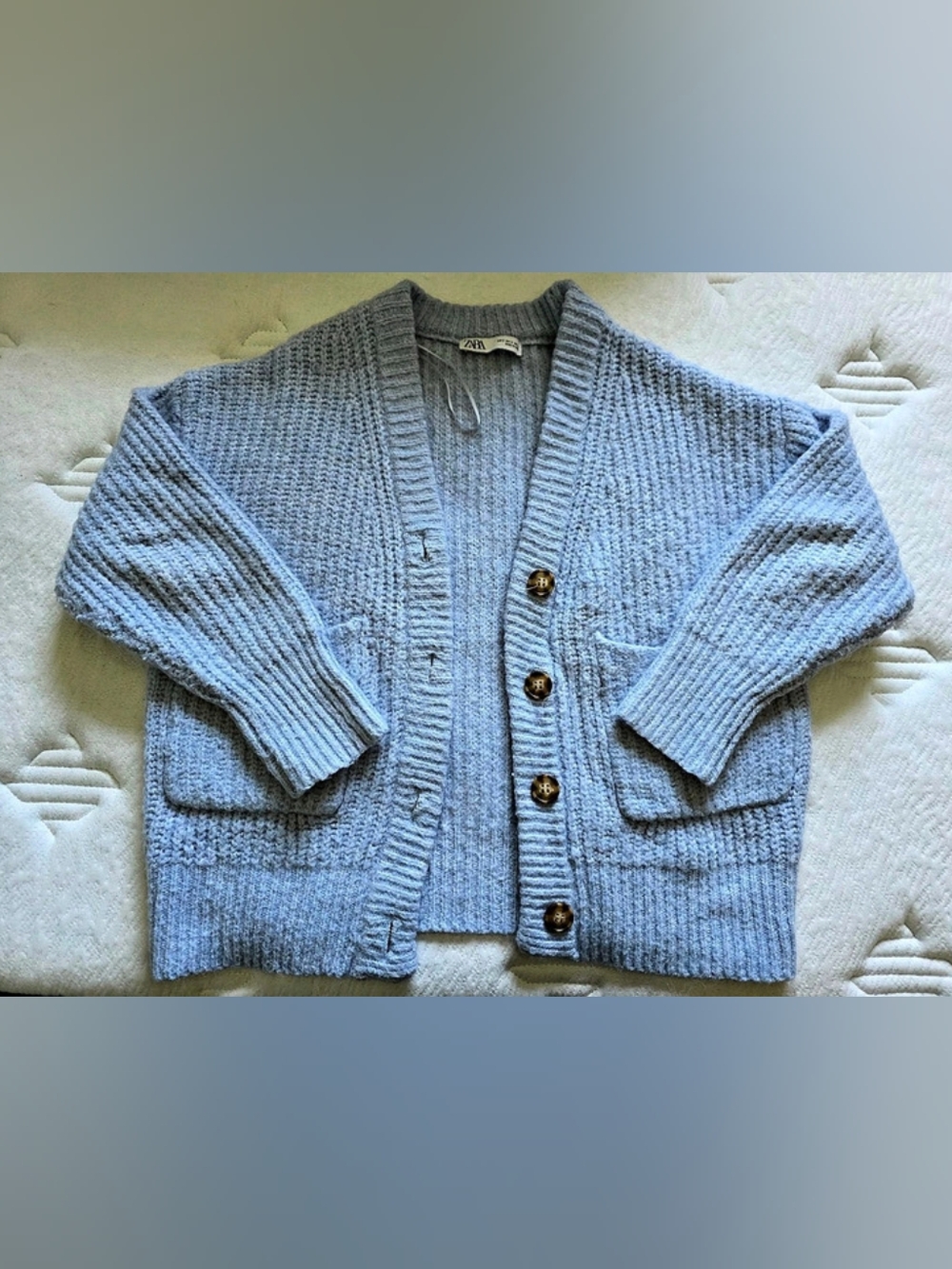 Zara Blue Knit Cardigan